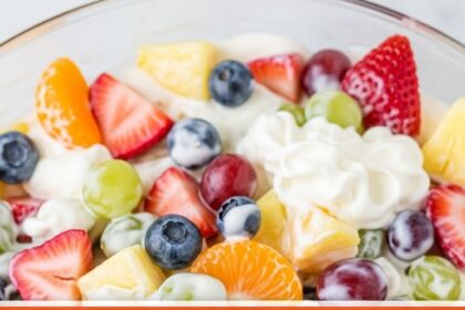 Fruit Salad With Vanilla Pudding And Cool Whip