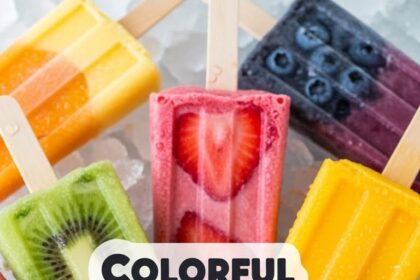 Colorful Homemade Popsicles With Ice