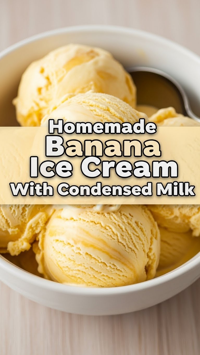 Homemade Banana Ice Cream With Condensed Milk