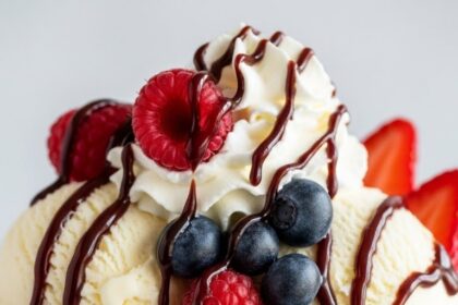 Ice Cream Sundae With Berries