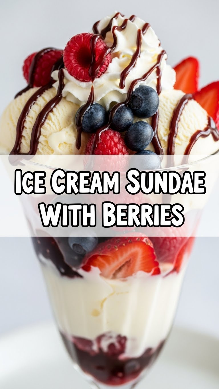 Ice Cream Sundae With Berries