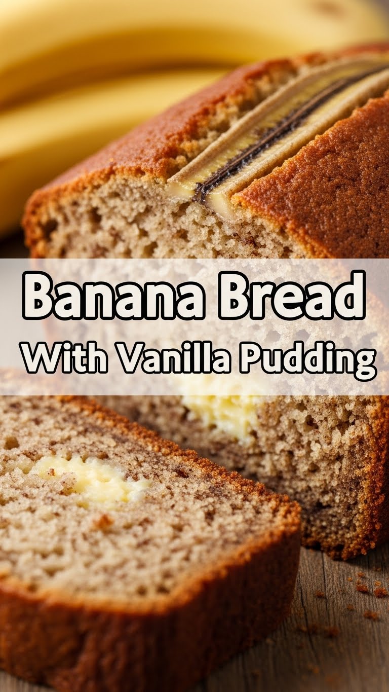 Banana Bread With Vanilla Pudding