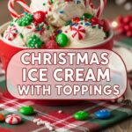 Christmas Ice Cream With Toppings