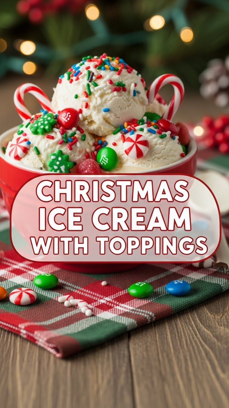 Christmas Ice Cream With Toppings