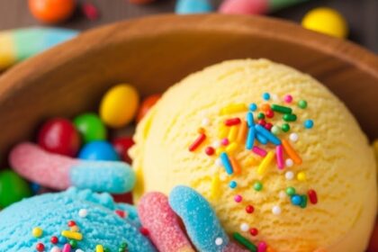 Ice Cream With Colorful Candies