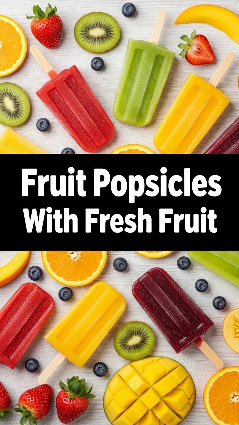 Fruit Popsicles With Fresh Fruit