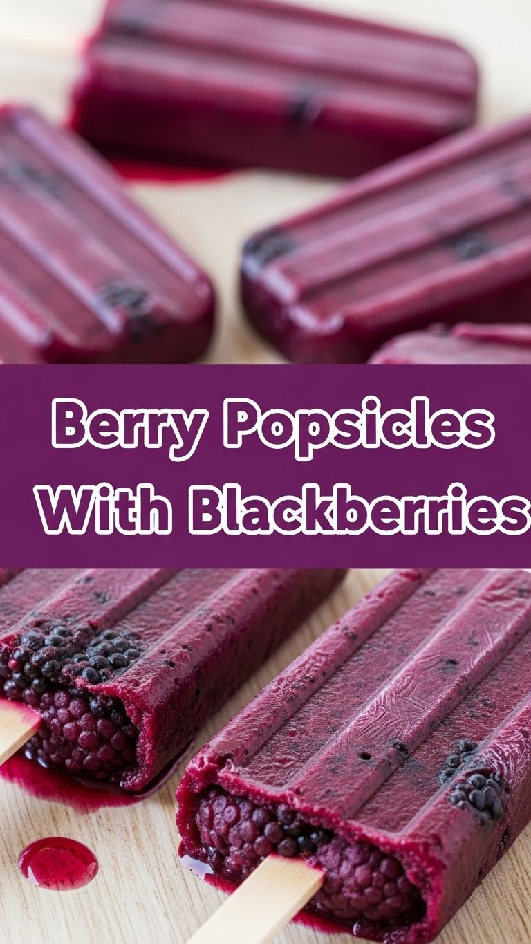 Berry Popsicles With Blackberries