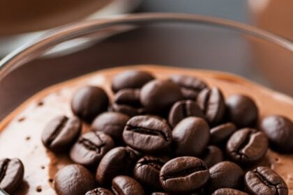 Chocolate Mousse With Coffee Beans
