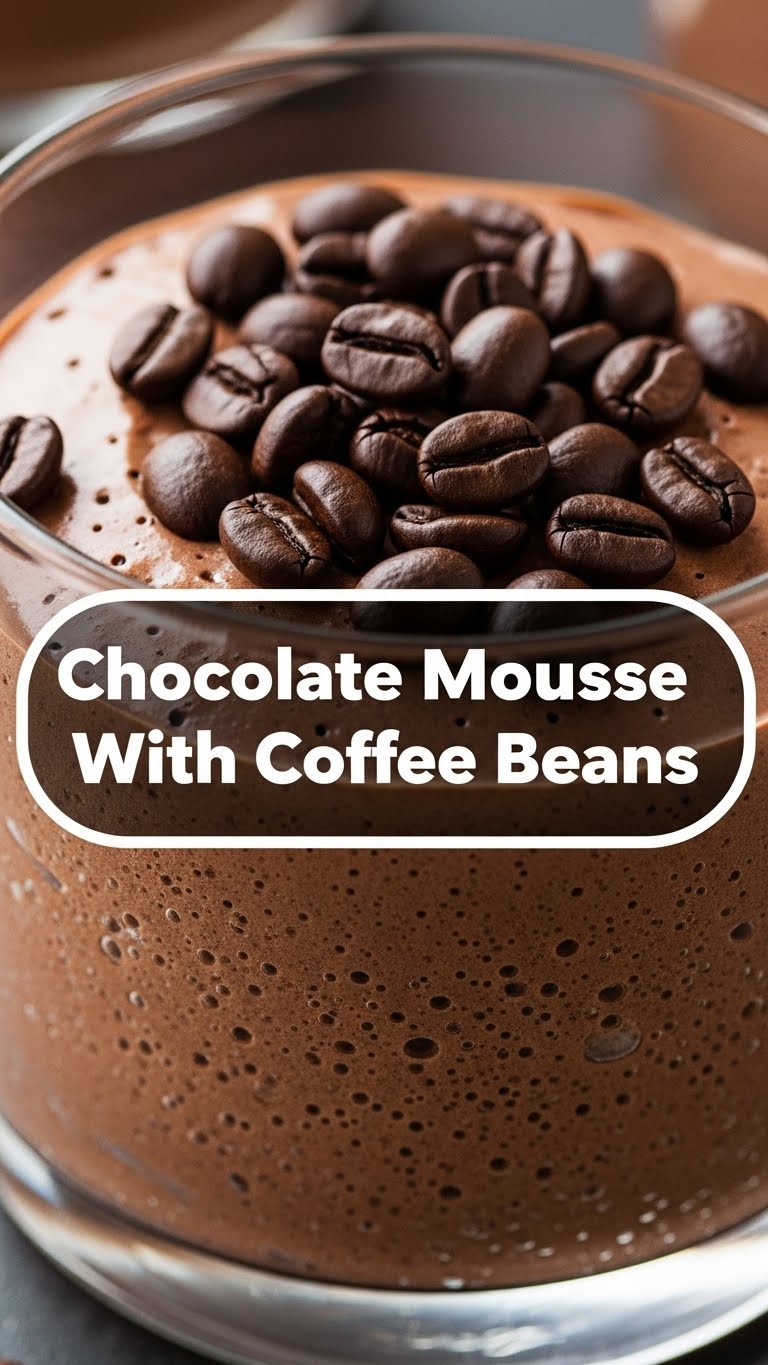 Chocolate Mousse With Coffee Beans