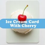 Ice Cream Card With Cherry