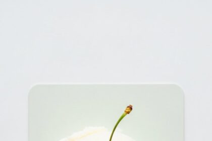 Ice Cream Card With Cherry