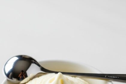 Cup Of Ice Cream With Spoon