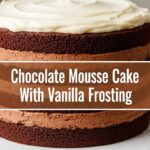Chocolate Mousse Cake With Vanilla Frosting