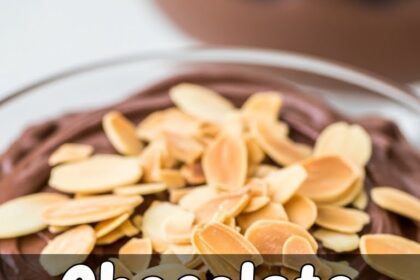 Chocolate Mousse With Almond Topping