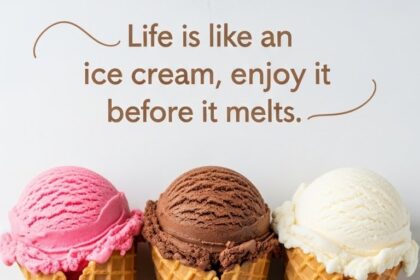 Ice Cream Cones With Quote