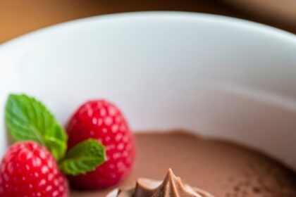 Chocolate Mousse With Garnish