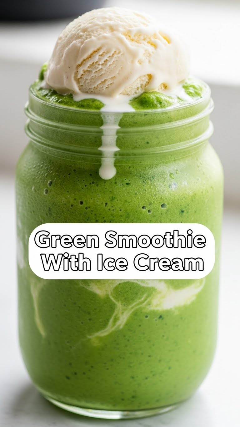 Green Smoothie With Ice Cream