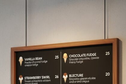 Menu With Ice Cream Options