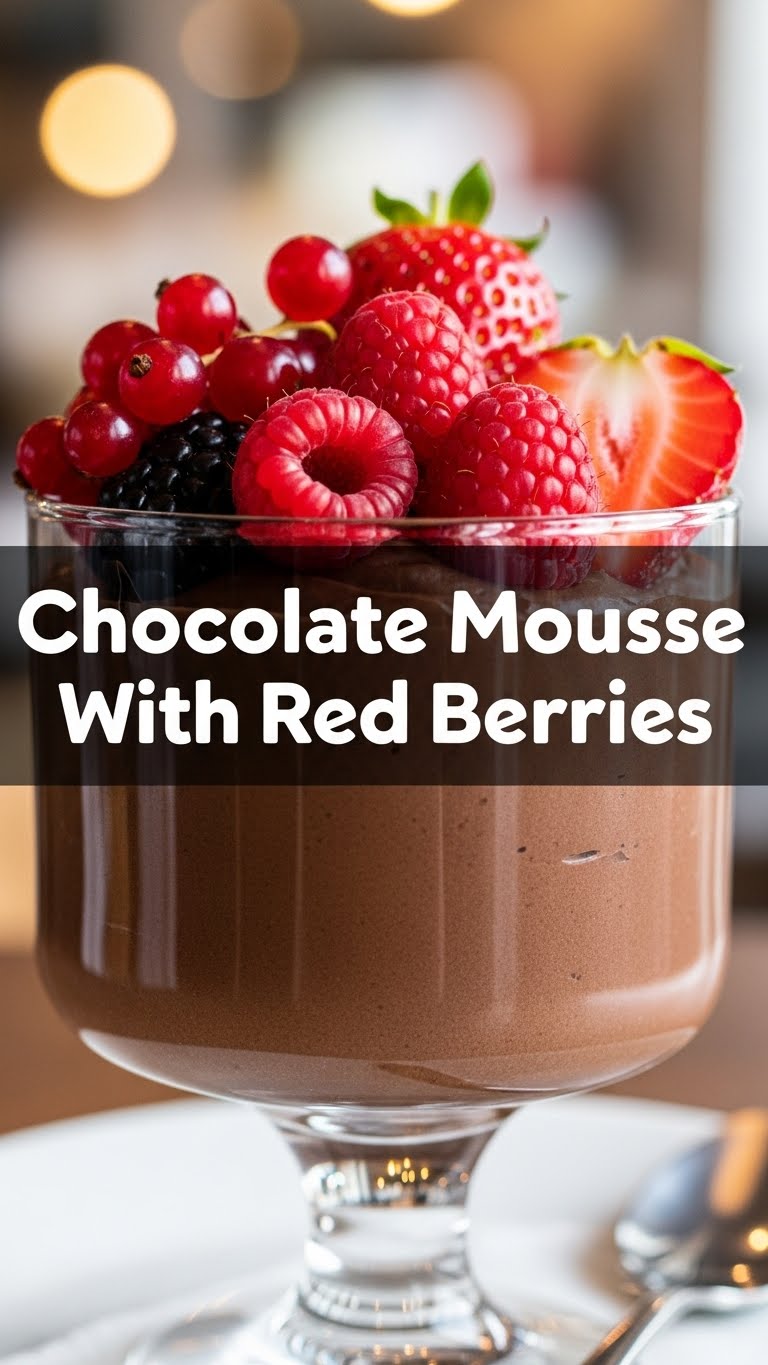 Chocolate Mousse With Red Berries