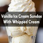 Vanilla Ice Cream Sundae With Whipped Cream