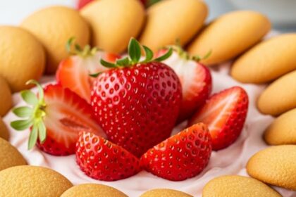 Strawberry Pudding With Vanilla Wafers