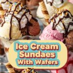 Ice Cream Sundaes With Wafers