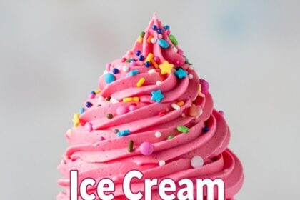 Ice Cream Cone Cake With Pink Frosting