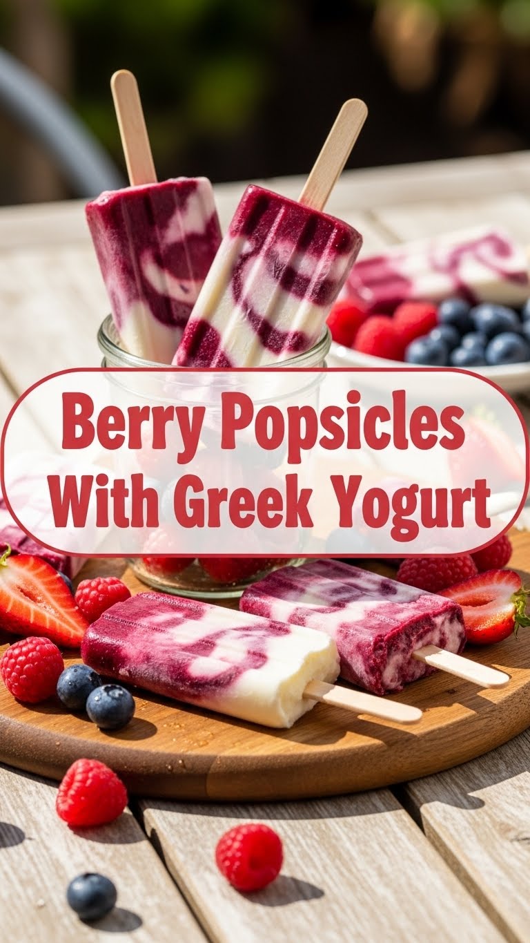 Berry Popsicles With Greek Yogurt