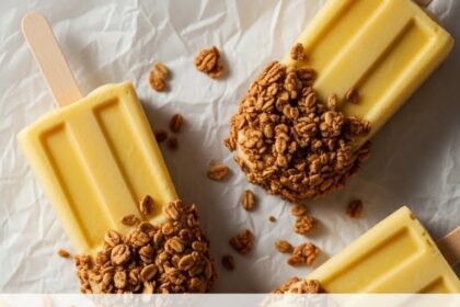 Banana Popsicles With Granola