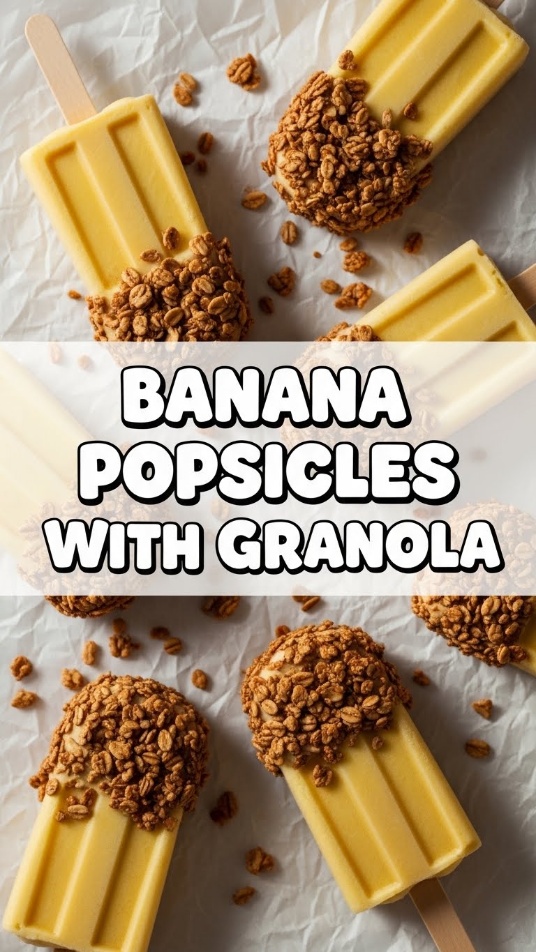 Banana Popsicles With Granola