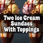 Two Ice Cream Sundaes With Toppings
