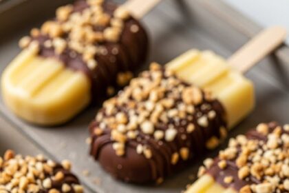 Banana Popsicles With Chocolate And Nuts