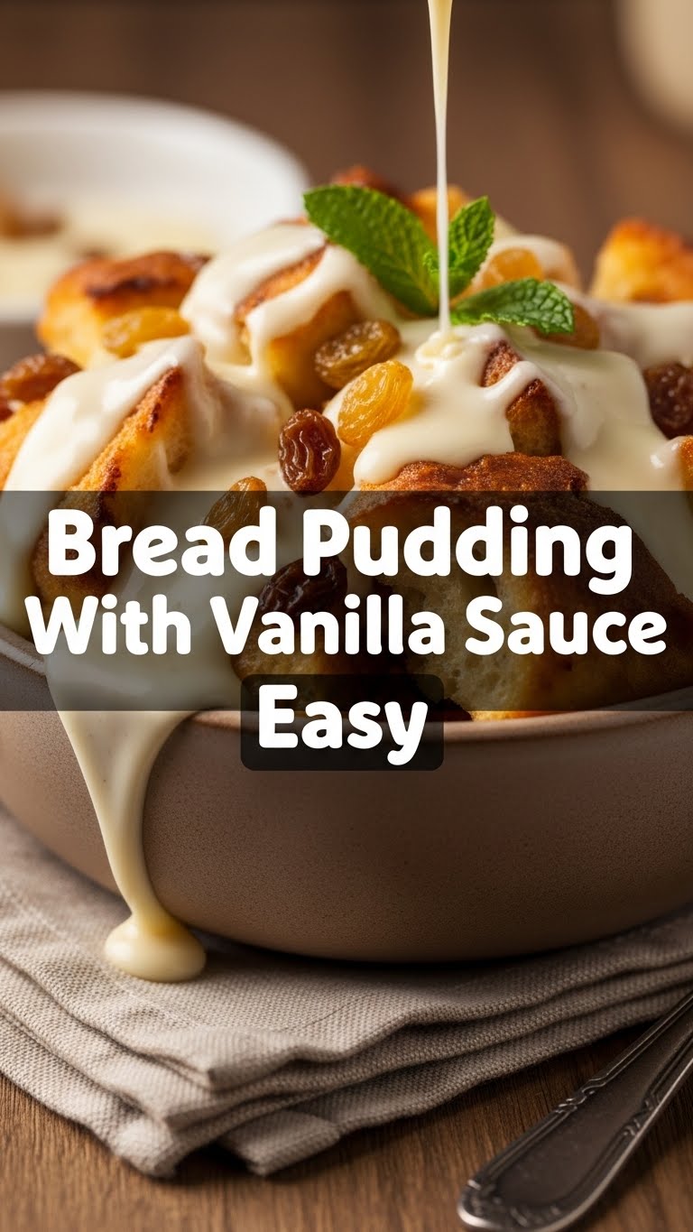 Bread Pudding With Vanilla Sauce Easy