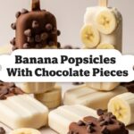 Banana Popsicles With Chocolate Pieces