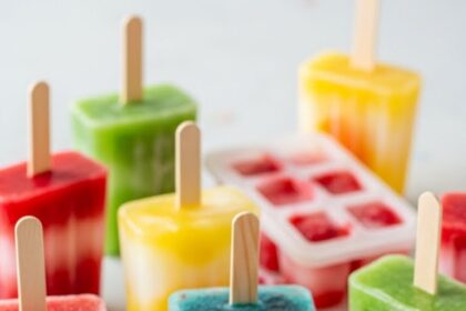 Homemade Popsicles With Ice Cubes