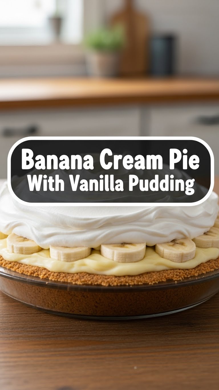 Banana Cream Pie With Vanilla Pudding