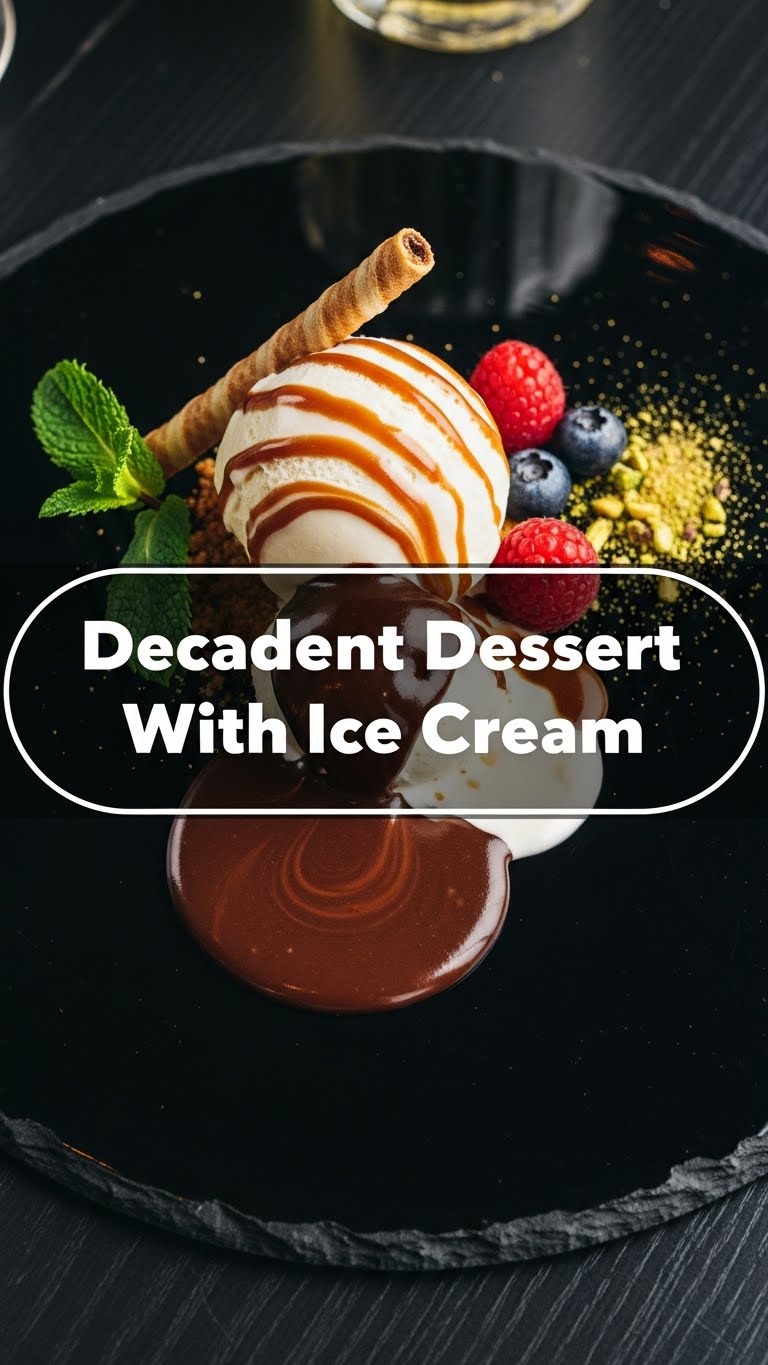 Decadent Dessert With Ice Cream