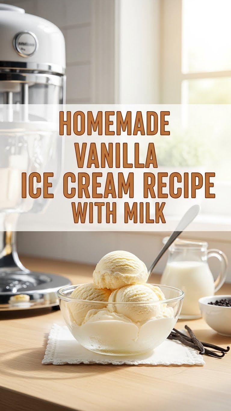 Homemade Vanilla Ice Cream Recipe With Milk