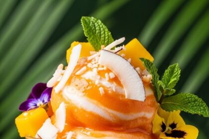Mango Sorbet With Coconut Milk
