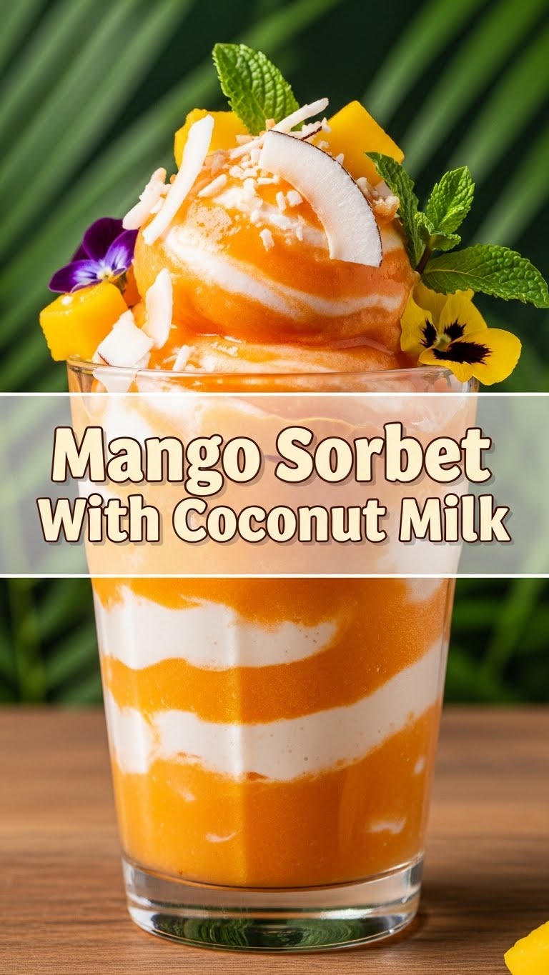 Mango Sorbet With Coconut Milk