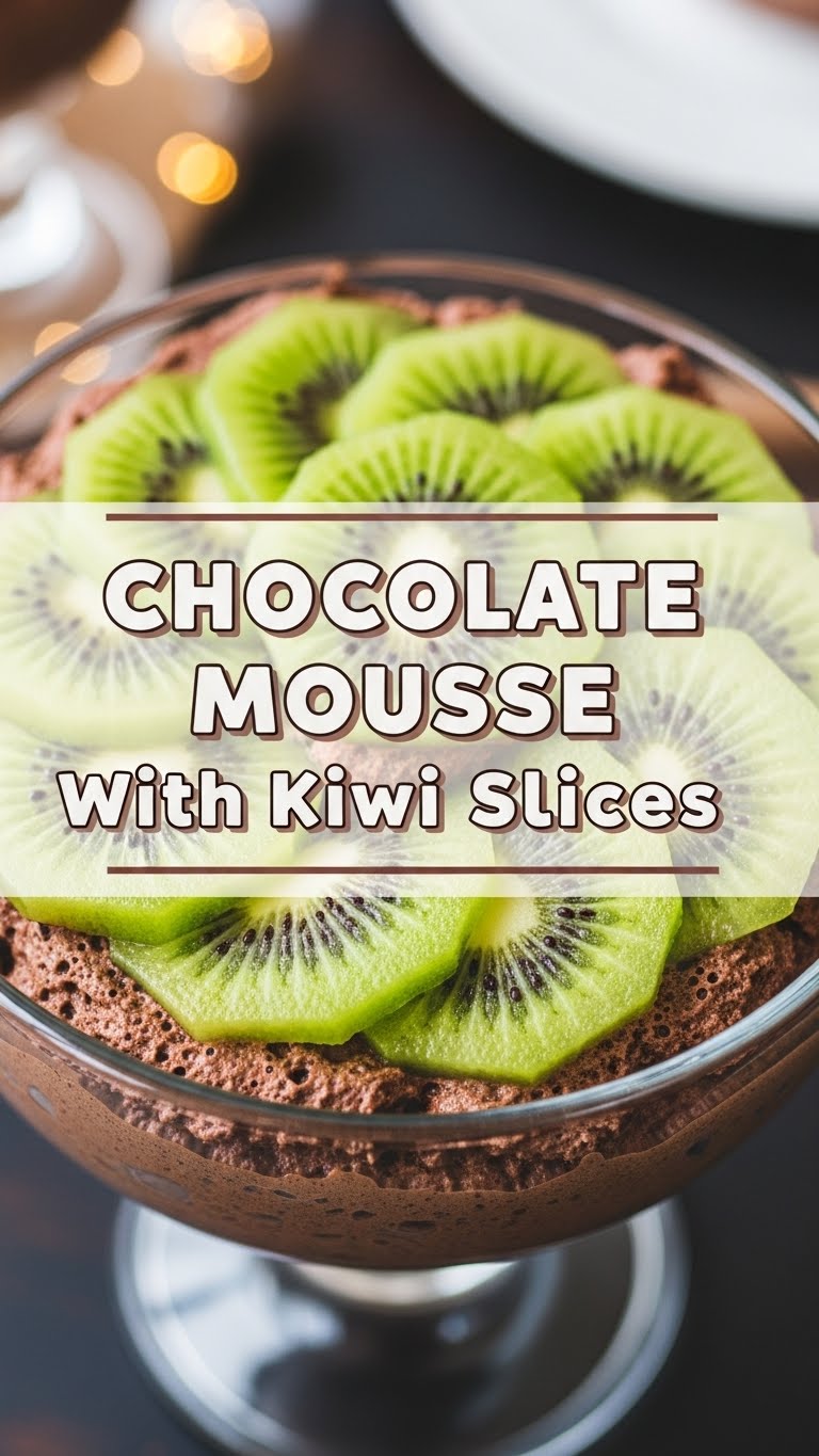 Chocolate Mousse With Kiwi Slices