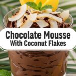 Chocolate Mousse With Coconut Flakes