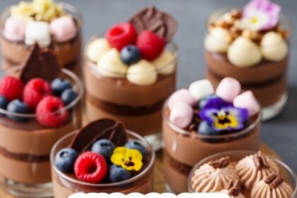 Chocolate Mousse Cups With Toppings