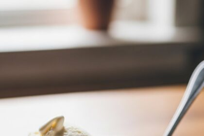 Ice Cream In A Bowl With Spoon