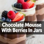 Chocolate Mousse With Berries In Jars