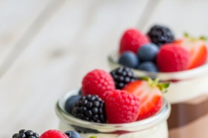 Chocolate Mousse With Berries In Jars