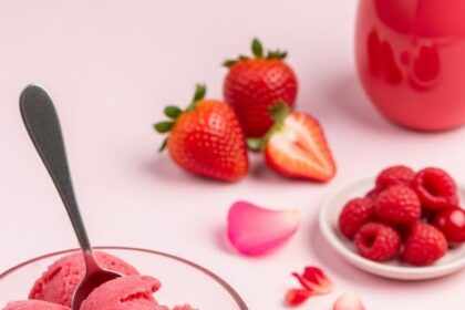 Strawberry Sorbet With Color Palette