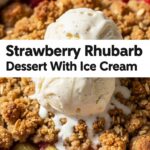 Strawberry Rhubarb Dessert With Ice Cream