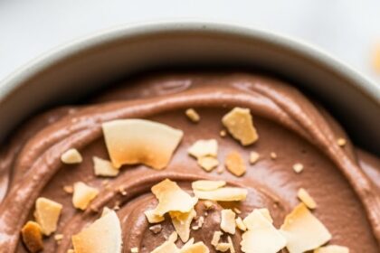 Chocolate Avocado Mousse With Coconut