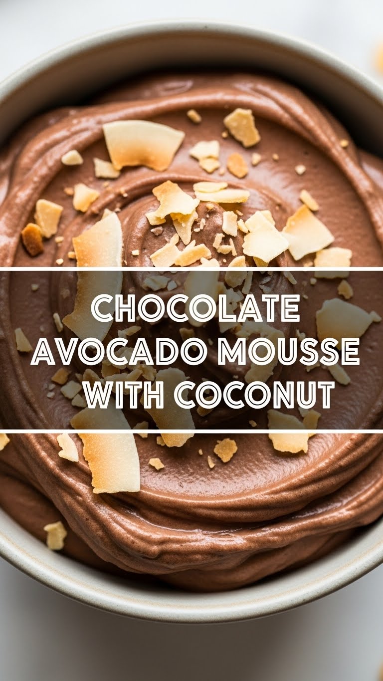Chocolate Avocado Mousse With Coconut